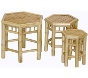 Bamboo Nesting Hex Stool
