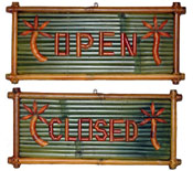 Open/Closed Bamboo Sign