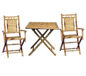 Bamboo Chairs and Table Set